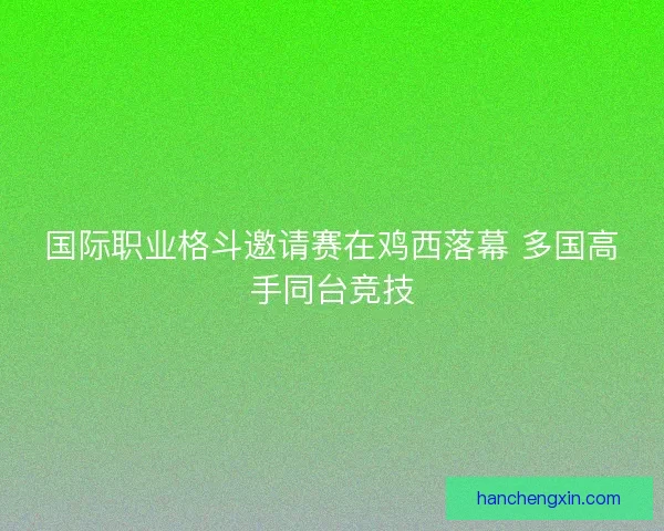 国际职业格斗邀请赛在鸡西落幕 多国高手同台竞技 国际职业格斗邀请赛在鸡西落幕 多国高手同台竞技